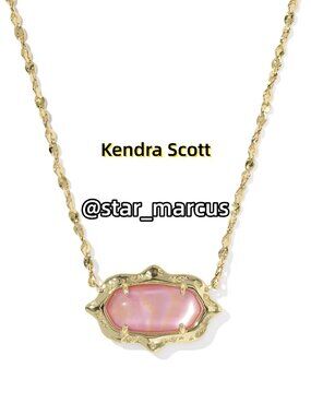 Kendra Scott x Elisa Scallop Frame Gold Short Pendant Necklace
